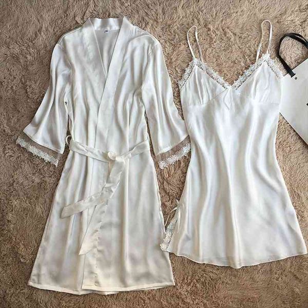 

soft robe sets women sleepwear silky satin kimono gown bridal wedding robe intimate lingerie nightwear loose homewear, Black;red