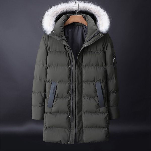 

2021 new 30-c thicker velvet setting down $parka coat 6xl 7xl 8xl 9xl mark keeping warm men's jacket winter 7vda, Black
