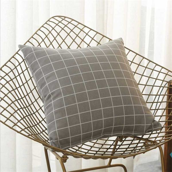 

customized pillow diy printed flannel linen cushion pillow stripe lattice square home decoration