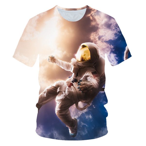 

astronauts moon space walk oversized teenager fortniter 3d print shirts kawaii anime hippie men clothing