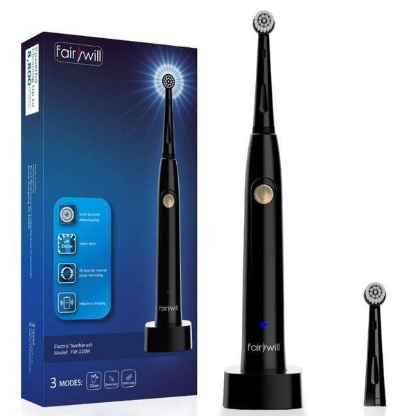 

smart electric toothbrush rechargeable waterproof rotating usb charging 3 modes with 2 min timer powerful for adults