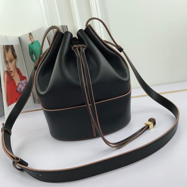 

new style cowhide barrel handbag purse fashion trend handbag women shoulder bag women bag handbag n40153