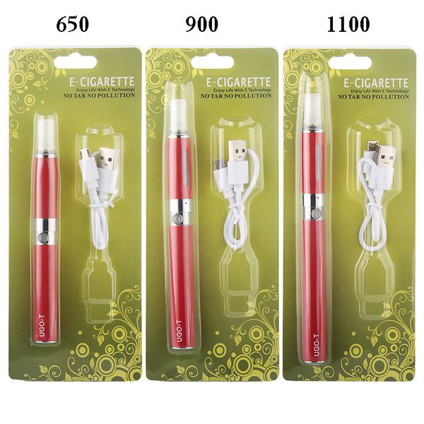 Kit blister eGo MT3 650mah 900mah 1100mah Kit iniziale penna vaporizzatore ricaricabile UGO T Evod eGo CE4 CE5 MT3 Prezzo blister E Cigs