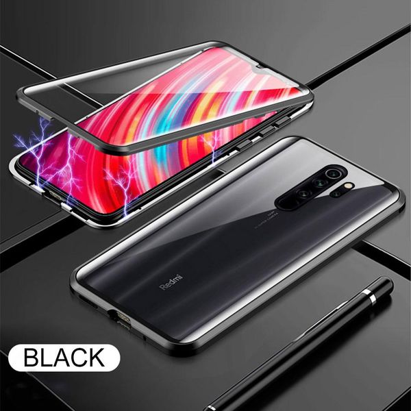 

360 full cover double sided glass magnetic case for xiaomi 10 10pro 10ultra cc9 9 8 for redmi k20 k30 note h sqccth