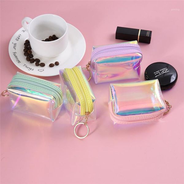 

vogvigo women transparent cosmetic bag laser coin purse pvc coin bag ladies wallet purses mini small money clear makeup1