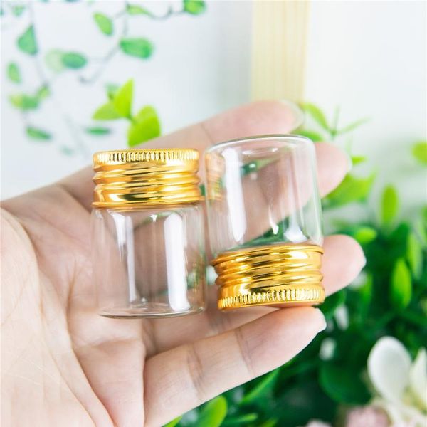 

30x40x21mm 15ml mini transparent glass bottles with aluminium screw cap empty bottles golden metal lids glass vials ja bbyesq