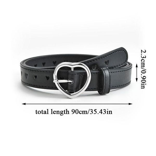 

дети поддельного кожаный ремень детского симпатичные ремни персик сердце пряжка для девочек твердого waistband любовь сердце ушко grommet по, Black;brown