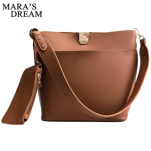 

mara's dream2020 spring and summer new fashion retro casual wild wide shoulder strap shoulder bucket big bag plus small bag
