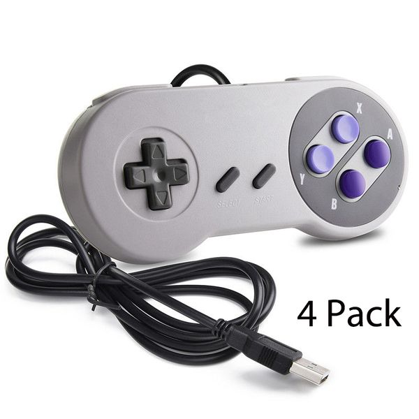 

4pcs/set usb controller gamepad super snes usb joystick classic gamepads sensitive game controllers for windows pc raspberry pi