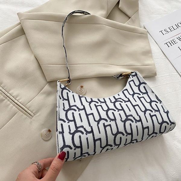 

cross body fashion printed women shoulder underarm bag simple lady travel pu totes handbags for shopping chains women's handle bagsÂ