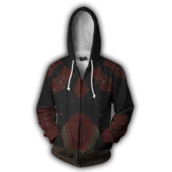 

men's hoodies & sweatshirts 2021 nova com capuz zip up hoodie 3d impresso casual do zipper street jacket1, Black