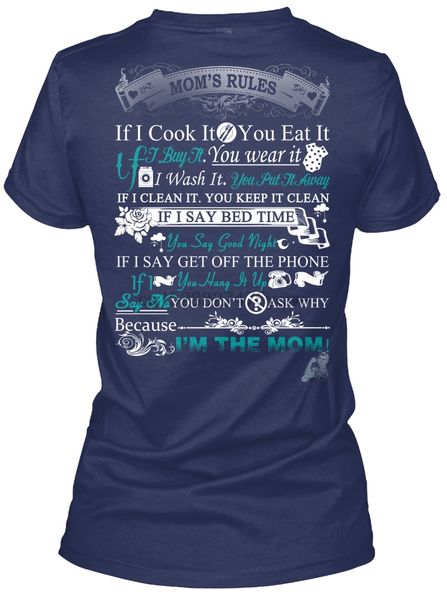 

men t shirt mom's rules women t-shirt sport hooded sweatshirt hoodie