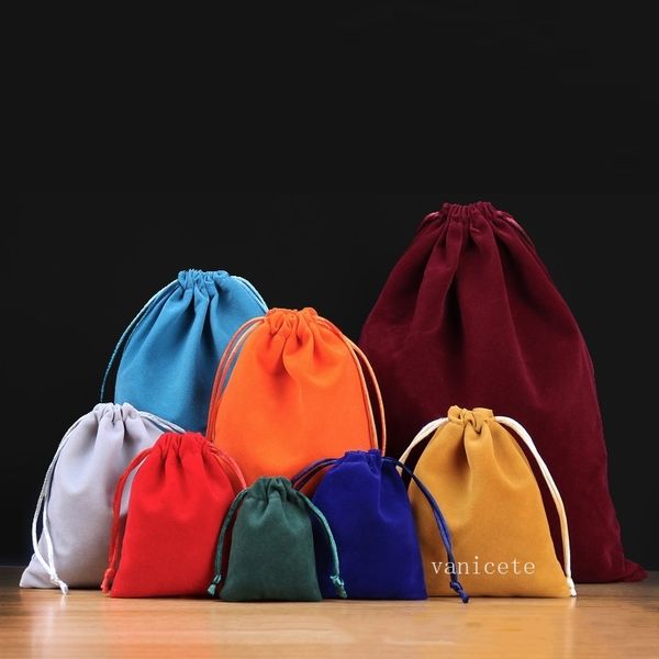 Tamanho pequeno Coloful Saco de Veludo Drawstring Bolsas Presente Bags Bolsas Embalagem de Jóias Bagzc850