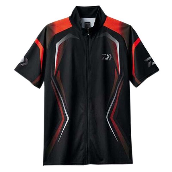 

summer new fishing suit men's breathable and quick-drying fishing clothing stand collar cardigan short-sleeved suit, Gray;blue