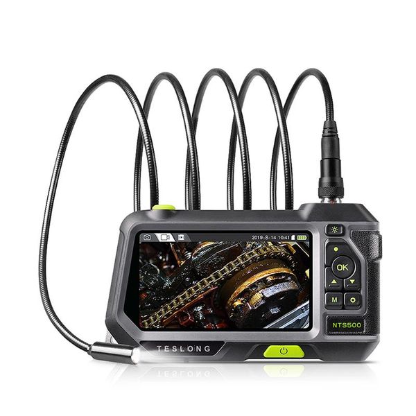 

cameras nts500 5.0mp auto focus industrial pipe inspection camera car endoscope 5.0 color screen hd 1080p endoscopio