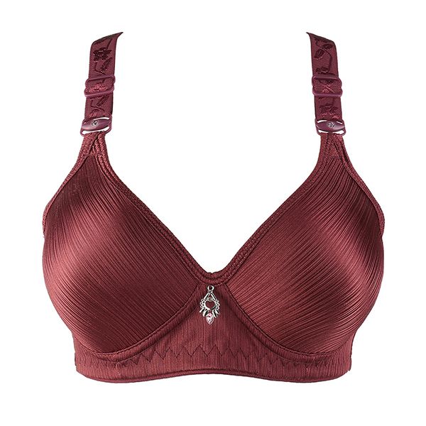 

new 2021 ladies big 3/4 cup push up bra black bralette deep v women's bras underwear lace large size dropship, Red;black