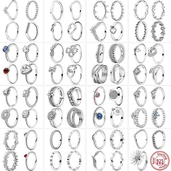 

sale 925 sterling silver princess tiara crown sparkling love heart cz pantaro rings for women engagement jewelry anniversary