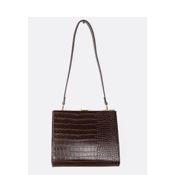 

package female 2020 autumn and winter new crocodile ladies shoulder bag fashion trend handbag cross-border explosive women's bag, Black;red