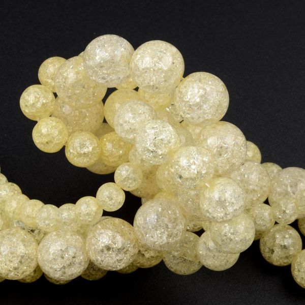 

natural lake yellow explosion plated stone beads round loose spacer beads for jewelry making diy bracelet handmade 4/6/8/10mm