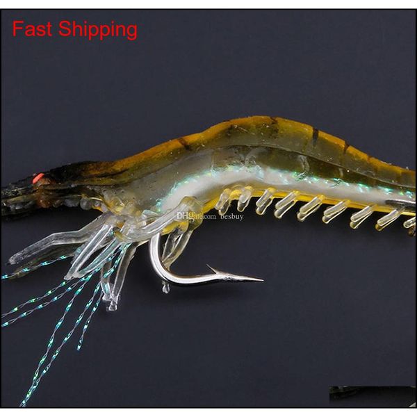 

90mm 7g soft simulation prawn shrimp fishing floating shaped lure hook bait bionic artificial shrimp lures with qyltkw alice_bag