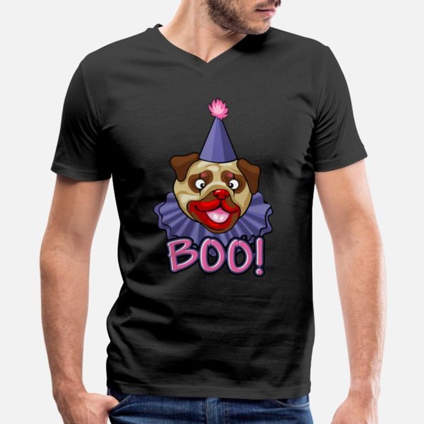 

clown pug halloween joker makeup cute brown pug light t shirt funky popular sportswear tracksuit hoodie sweatshirt