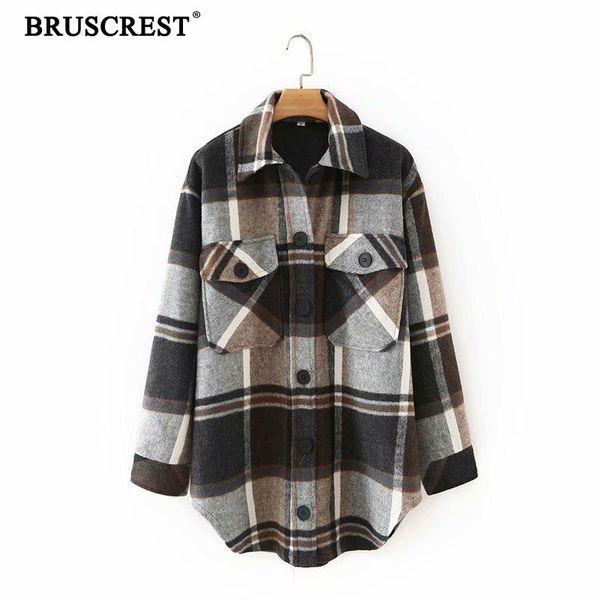 

women's blouses & shirts korean blouse women elegant vintage plaid shirt button up long sleeve fall 2021, White