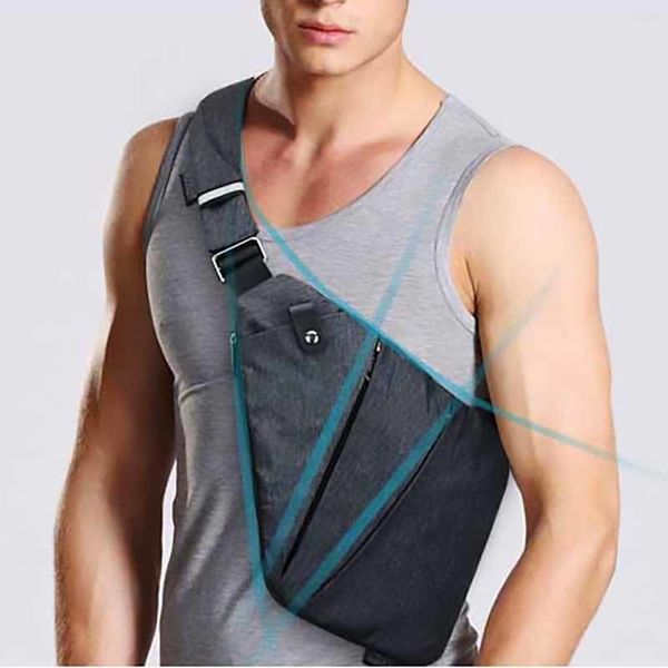

new anti theft canvas male chest sport single shoulder travel bags cross body pack bag for man black bolso hombre 2020
