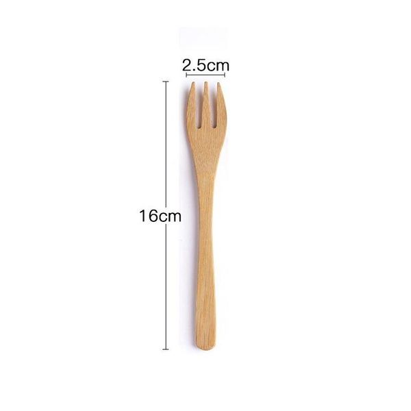 

3pcs/set bamboo tableware set 16cm natural bamboo cutlery dinnerware knife fork spoon outdoor camping dinnerware se qyllkq item_home