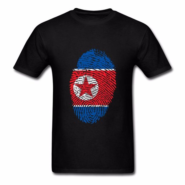 

fashion short sleeve fashion north korea flag fingerprint print men's o line casual new hoodie designers t shirts sweatshirt