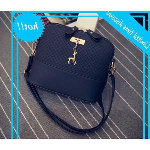 

summer new embossed lattice deer shell fashion styling single shoulder korean slung women's bag