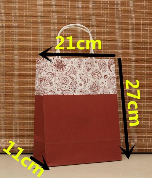 

gift wrap 10pcs/lot portable kraft paper wrapping bag with handle for business meeting / wedding invitation multifunction bags