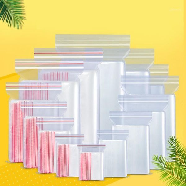

100pcs plastic grip seal clear polythene poly bags resealable all sizes bags1