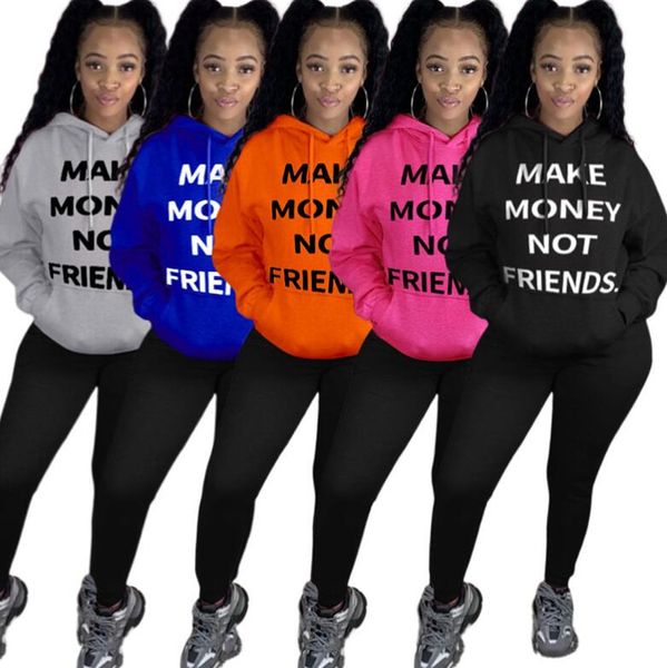 

make money not friends letter plus size women coat sweatshirts pullover hoodie sweater jacket winter warm outwear clothes d102103, White