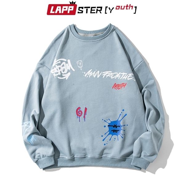 

lappster-youth japanese streetwear hoodies men harajuku korean fashions sweatshirt women 3 colors black casual clothing 201020