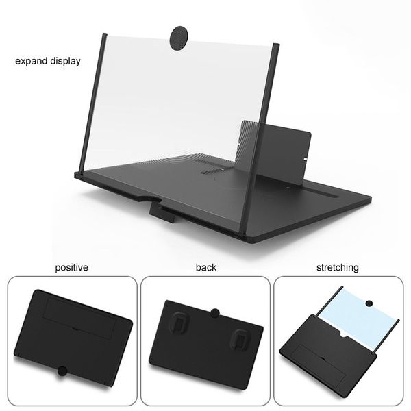 

new 3d hd stand screen amplifier mobile phone magnifying glass for video folding enlarged eyes protection holder