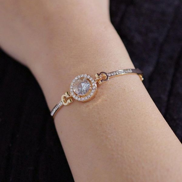 

yada cubic zircon bracelecsbanglesblesblesblesbles braclets нержавеющая сталь пользовательских браслетов кристалл участие ювелирные изделия, Golden;silver