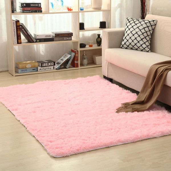 

indoor carpet silk modern fluffy non-slip bedroom restaurant blanket children's living room rugs1