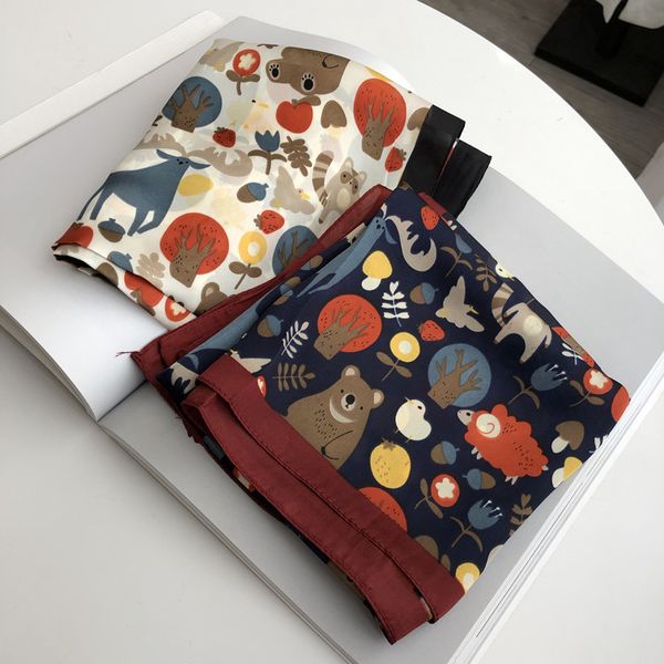 

новый прекрасное животное маленького квадрата женщин весной и осень зима цвета тонкие шарфы декоративных многофункциональный шарф, Blue;gray