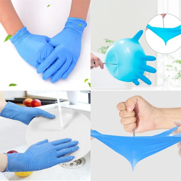 

warehouse factory wholesale disposable nitrile gloves with food grade hand guard household kitchen cleaning and waterprooutletkr0o