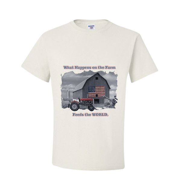 

fashion tee shirt fashion happens on the farm feeds the world us flag red tractor t-shirt sport hooded sweatshirt hoodie
