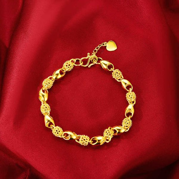 

vietnam shajin bracelet 3d titanium jewelry transfer lantern women's hand decoration imitates 24k999, Silver