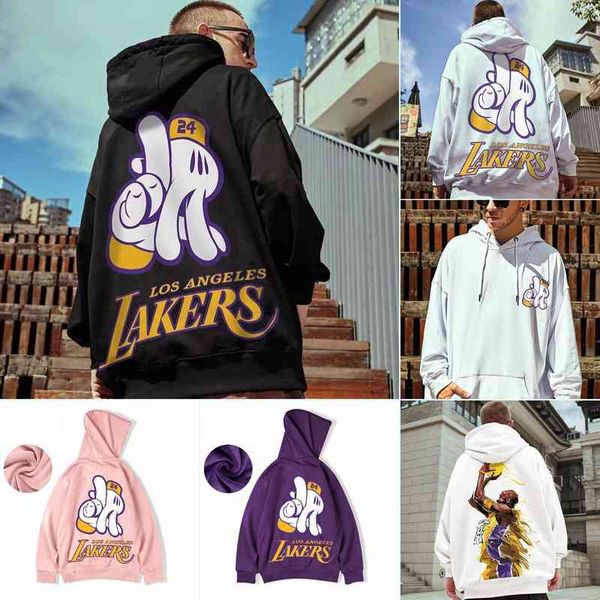 

men's hoodies & sweatshirts autumn winter fleece hoodie long sleeve t shirt thick warm loose casual jacket dwk2, Black