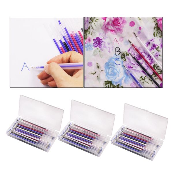 

120pcs erase pens erasable fabric refills marking pens mixed color, Black