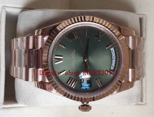 

v2 mens bp factory mens watches green sapphire watch dive men sport wristwatches day date rose gold crystal wristwatches 2021, Slivery;brown