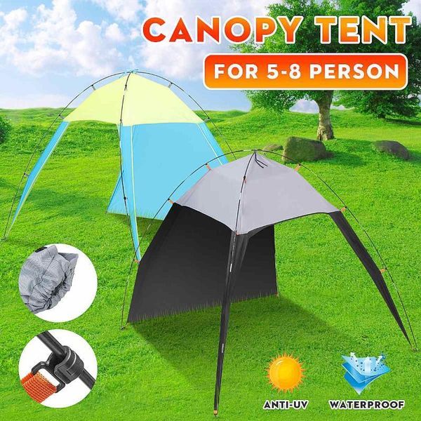 

tents and shelters 5-8 people outdoor canopy portable camping sun shade shelter triangle beach tent parasol hiking garden shelter1
