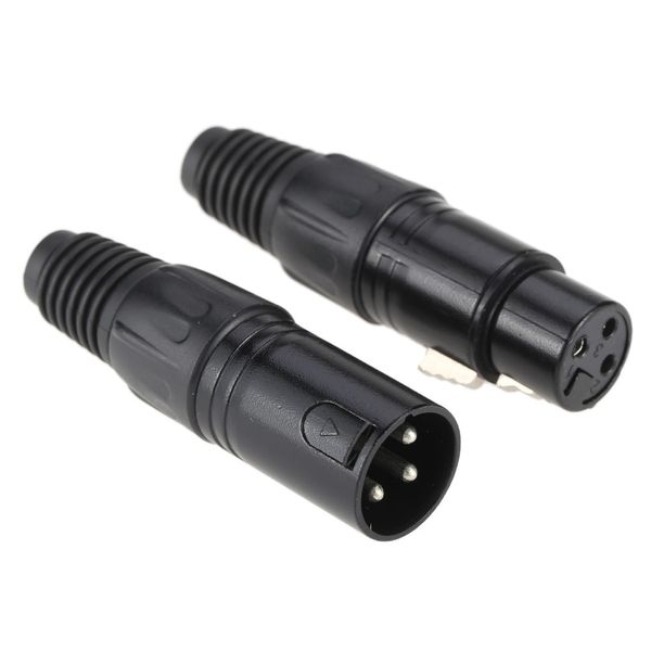 3 pino xlr conector 1 masculino 1 fêmea para movimentação cabeça parada luz luz conexão conexão acessórios