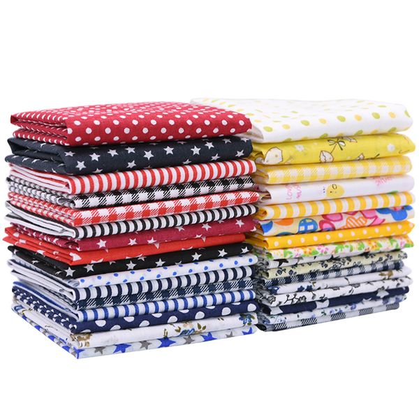 

8pcs 25x25cm printed cotton fabric cloth sewing quilting fabrics for patchwork needlework diy handmade accessories doll clothes