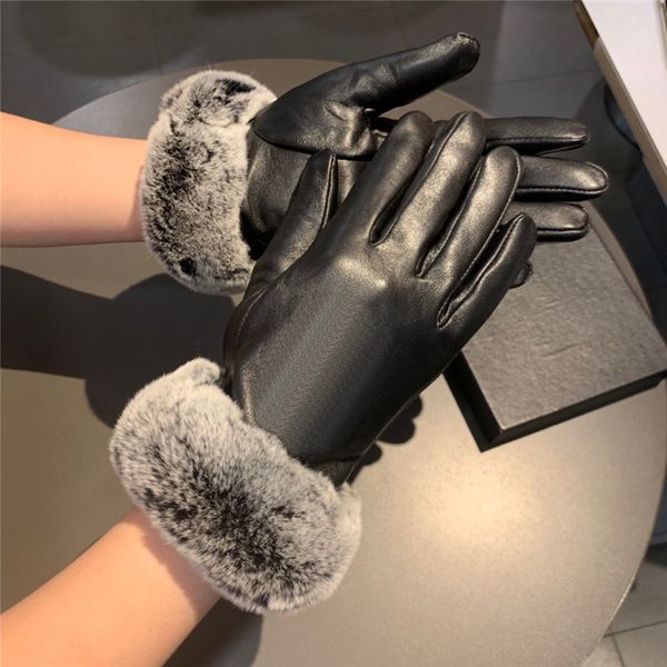 

street designer gloves with box leather plus velvet women' gloves outdoor cycling drive keep warm five fingers gloves, Blue;gray