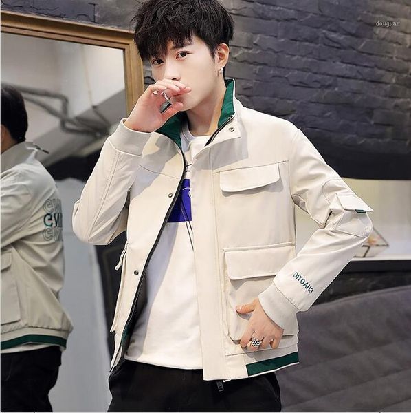 

2021 spring new fashion jacket men shorts casual jackets 100% cotton coats pocket brand clothing1, Black;brown