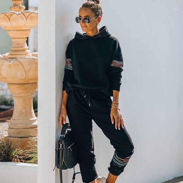 

women's tracksuit 2 piece set pullover hoodie+pants sports suit female autumn winter sweatshirt sets keep warm suits for woman1, Gray